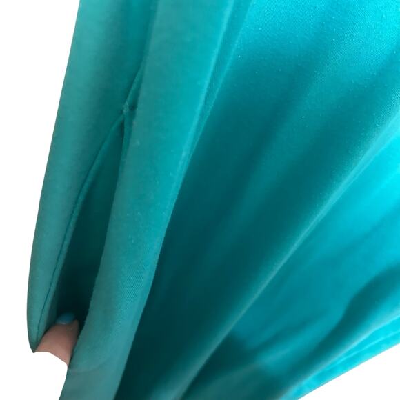 Blair Knit Lounge Dress L Teal Embroidered‎ Bike Graphic Pockets Coastal - Picture 6 of 8